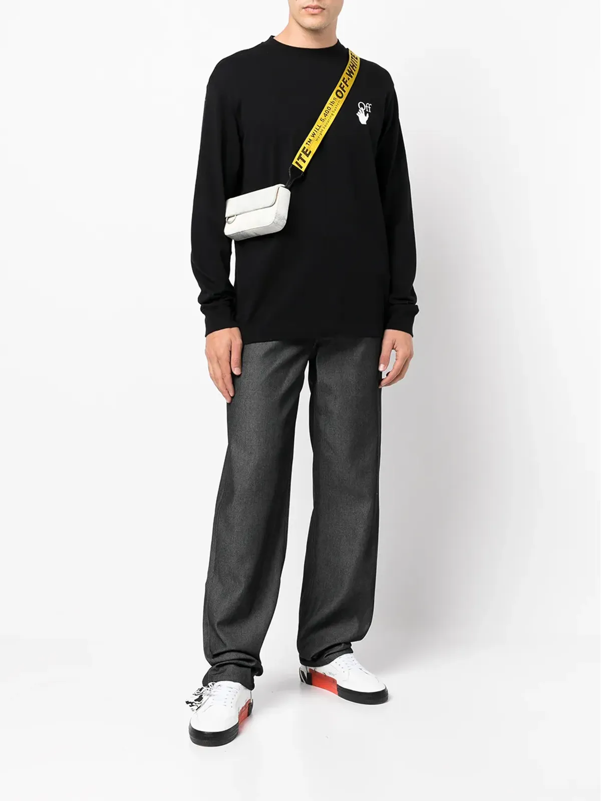 Off-White ロゴプリント長袖トップ - 画像2