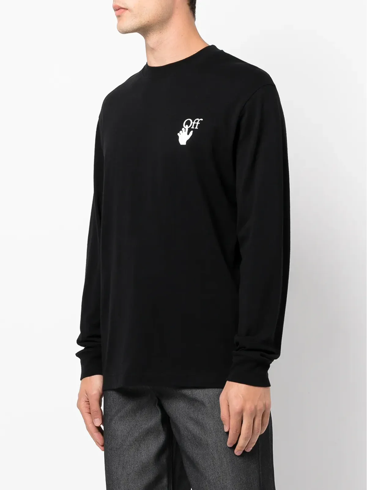 Off-White ロゴプリント長袖トップ - 画像3