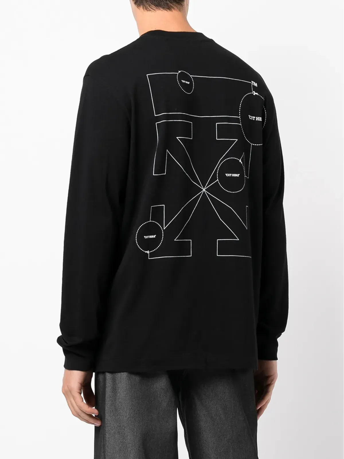 Off-White ロゴプリント長袖トップ - 画像4