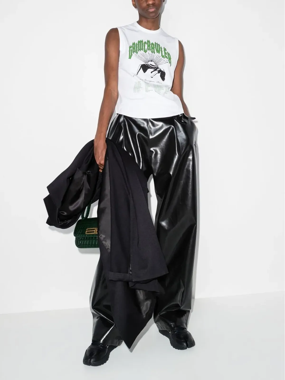 Raf Simons グリムクローラー・プリント ノースリーブトップ - ホワイト - 画像2