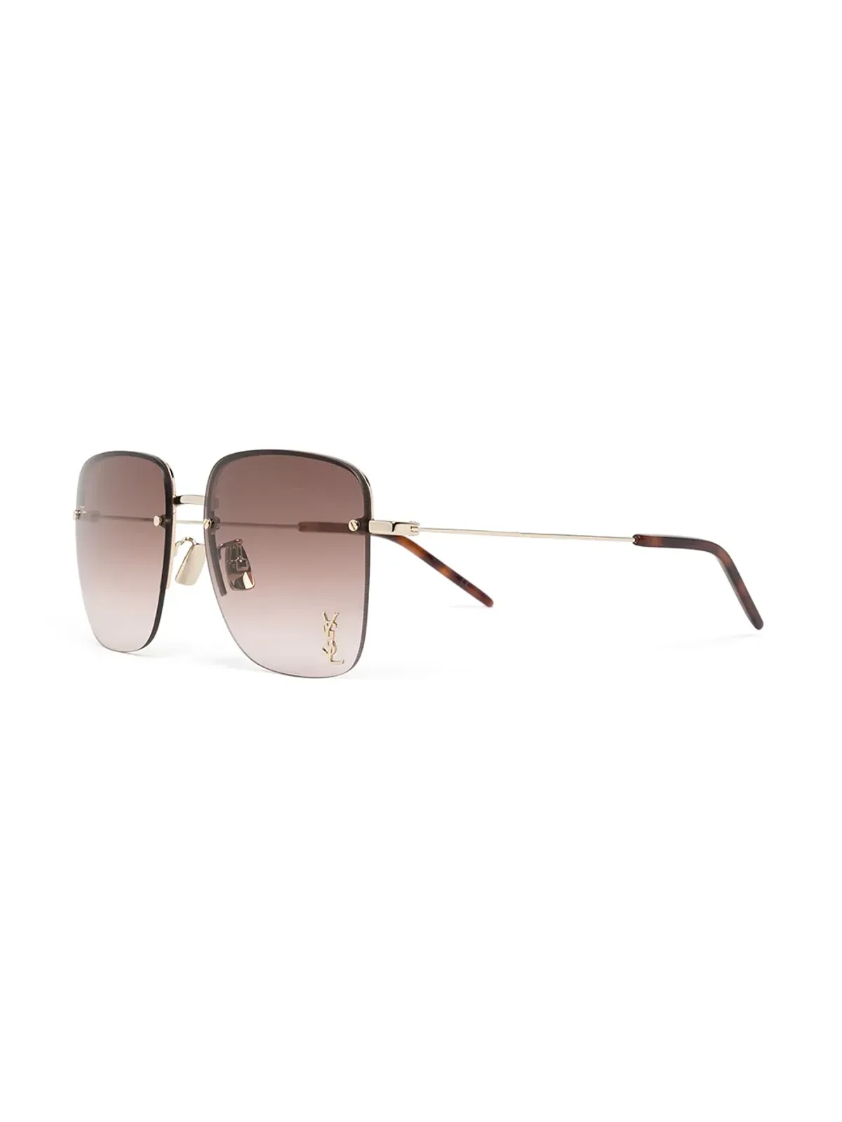 Saint Laurent Eyewear ロゴプレート入りサングラス - 画像2