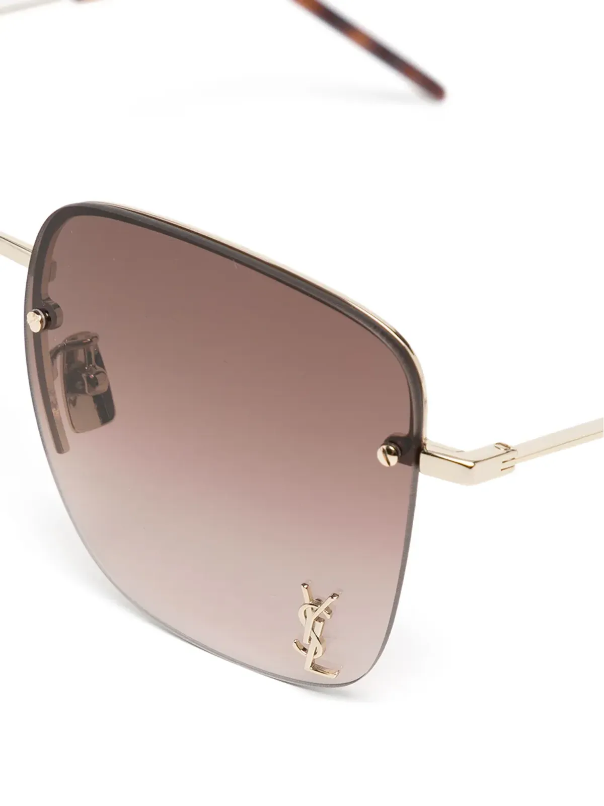 Saint Laurent Eyewear ロゴプレート入りサングラス - 画像3