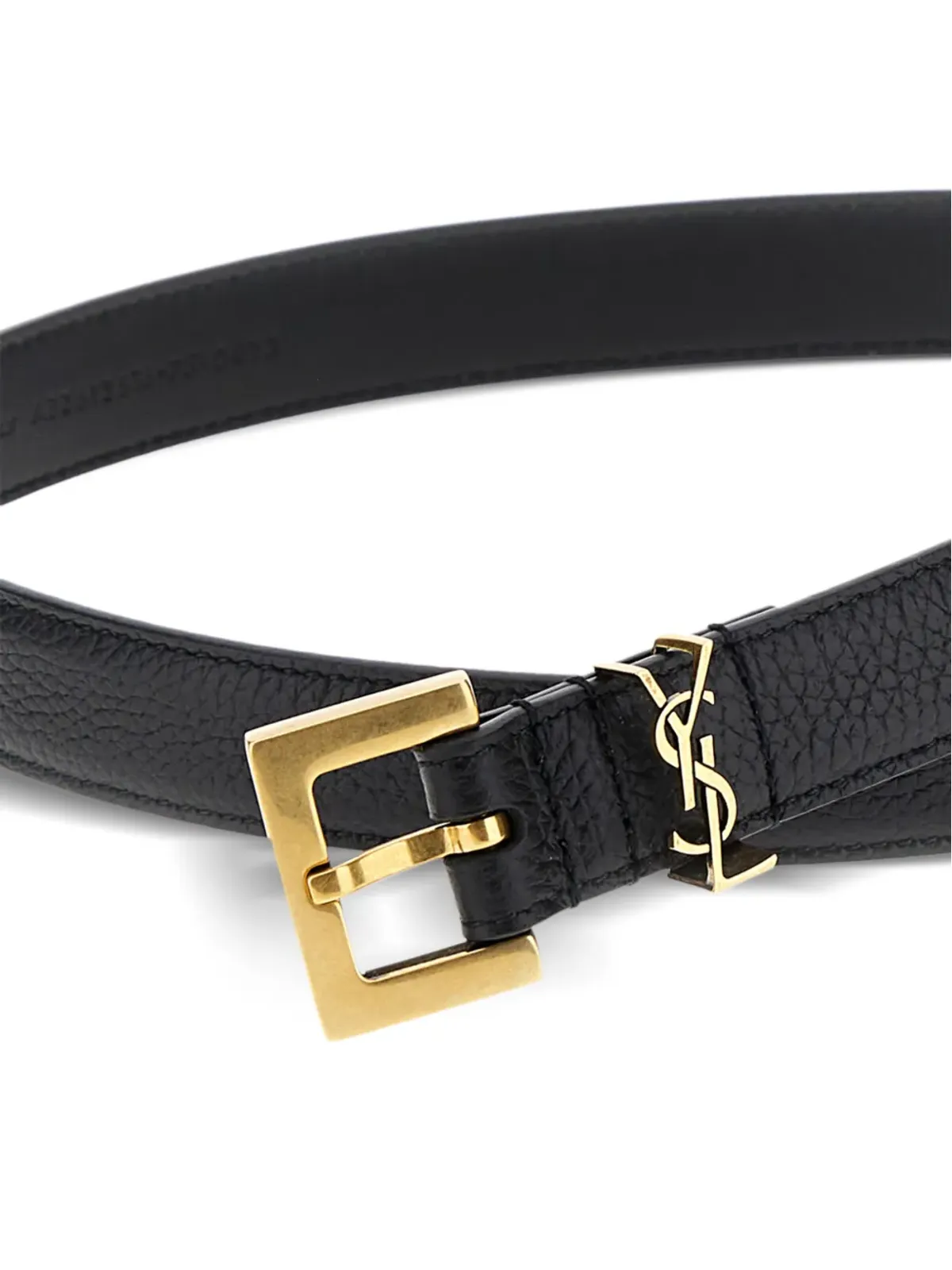 Saint Laurent Cassandre グレインドレザー ベルト - 画像3