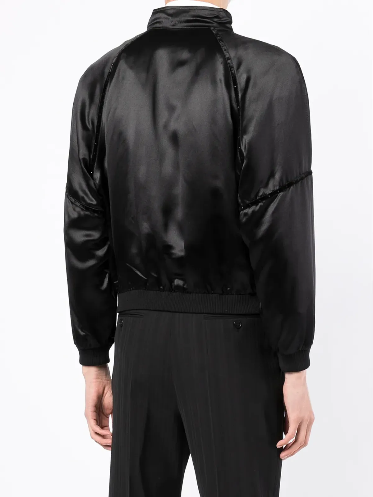 Saint Laurent テディ80sジップボンバージャケット ブラック - 画像4