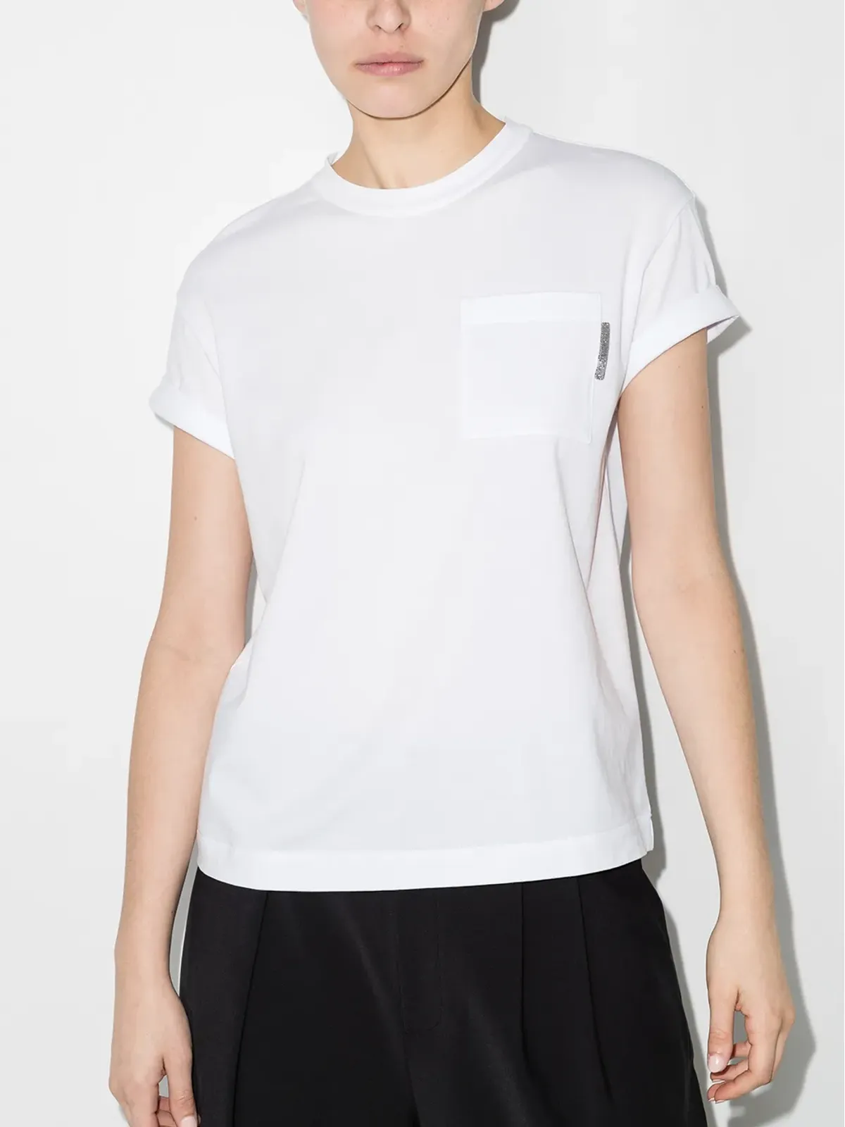 Brunello Cucinelli Monili クルーネック コットンTシャツ - 画像2