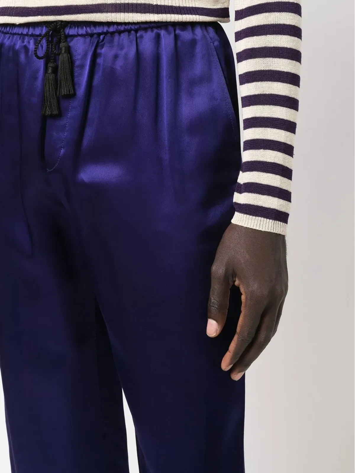 Saint Laurent テーパードレッグ シルクパンツ - 画像5