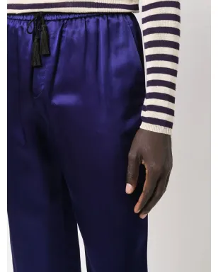 Saint Laurent テーパードレッグ シルクパンツ - サムネイル5