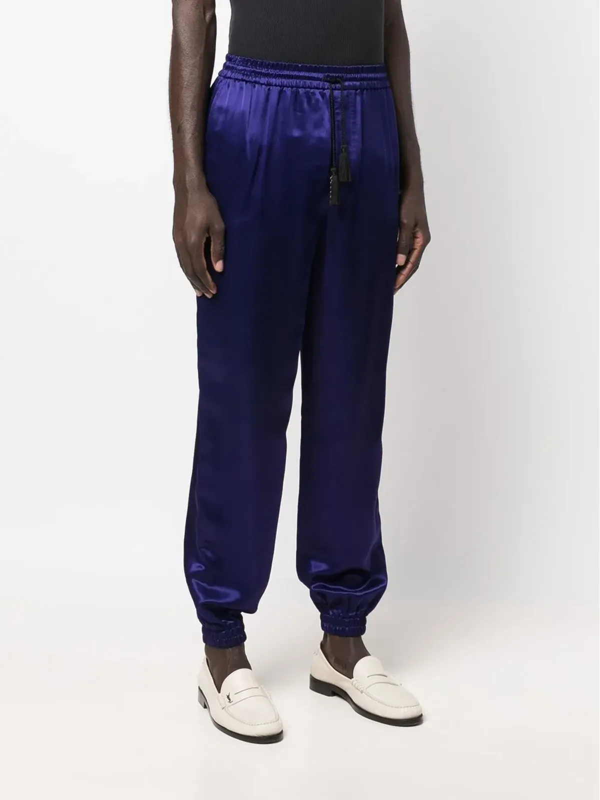 Saint Laurent テーパードレッグ シルクパンツ - 画像3