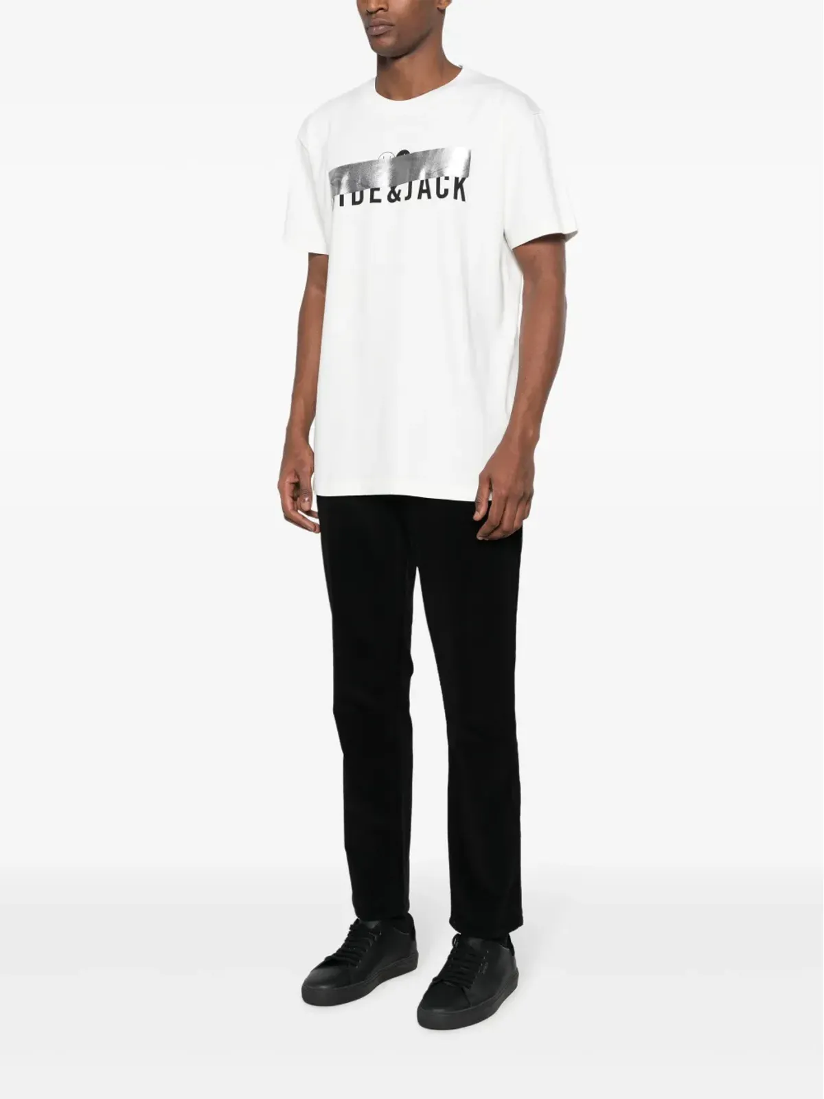 Hide&Jack ロゴプリント コットンTシャツ - 画像2