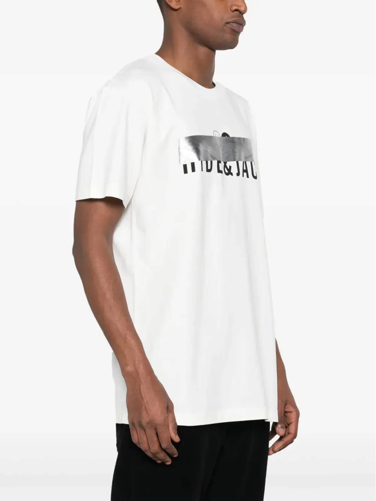 Hide&Jack ロゴプリント コットンTシャツ - 画像3