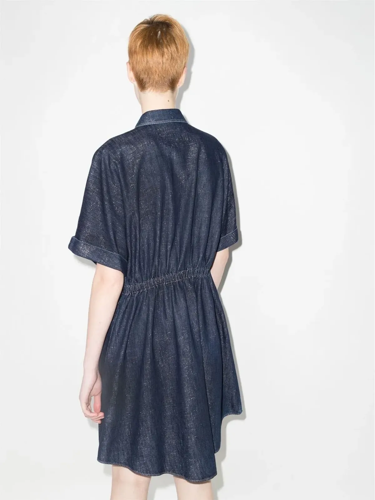 Brunello Cucinelli デニムミディシャツドレス - 画像3