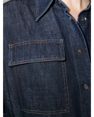 Brunello Cucinelli デニムミディシャツドレス - サムネイル4