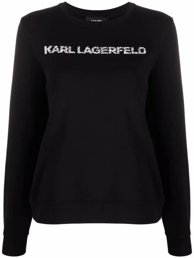 Karl Lagerfeld Karl Lagerfeld ロゴプリント クルーネック スウェットシャツの商品画像