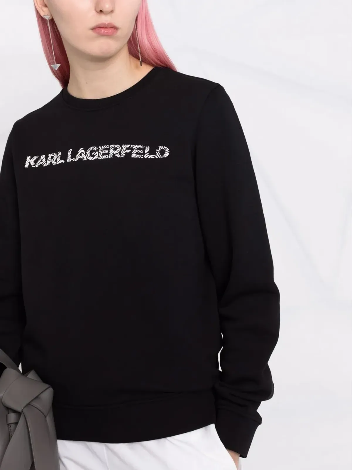 Karl Lagerfeld ロゴプリント クルーネック スウェットシャツ - 画像3