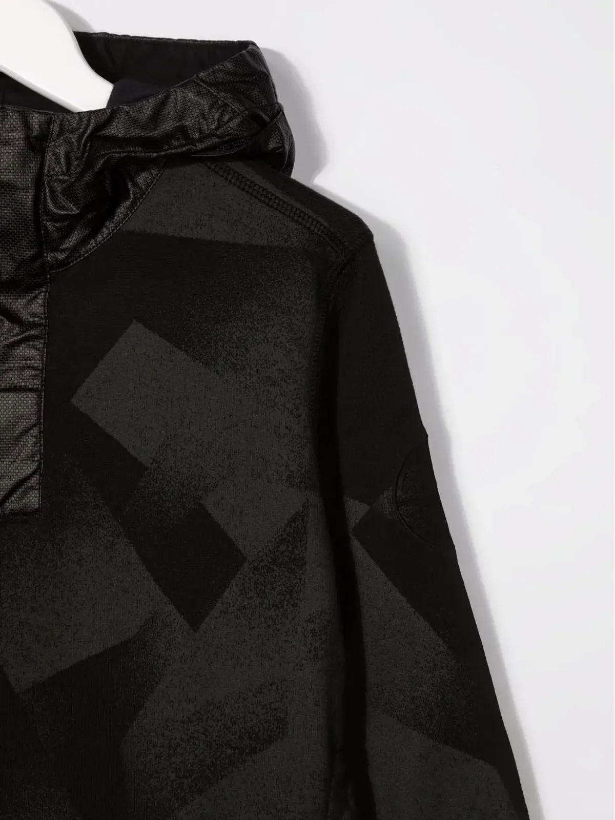 Stone Island Junior ジオメトリックプリント コットン フーディ - 画像3