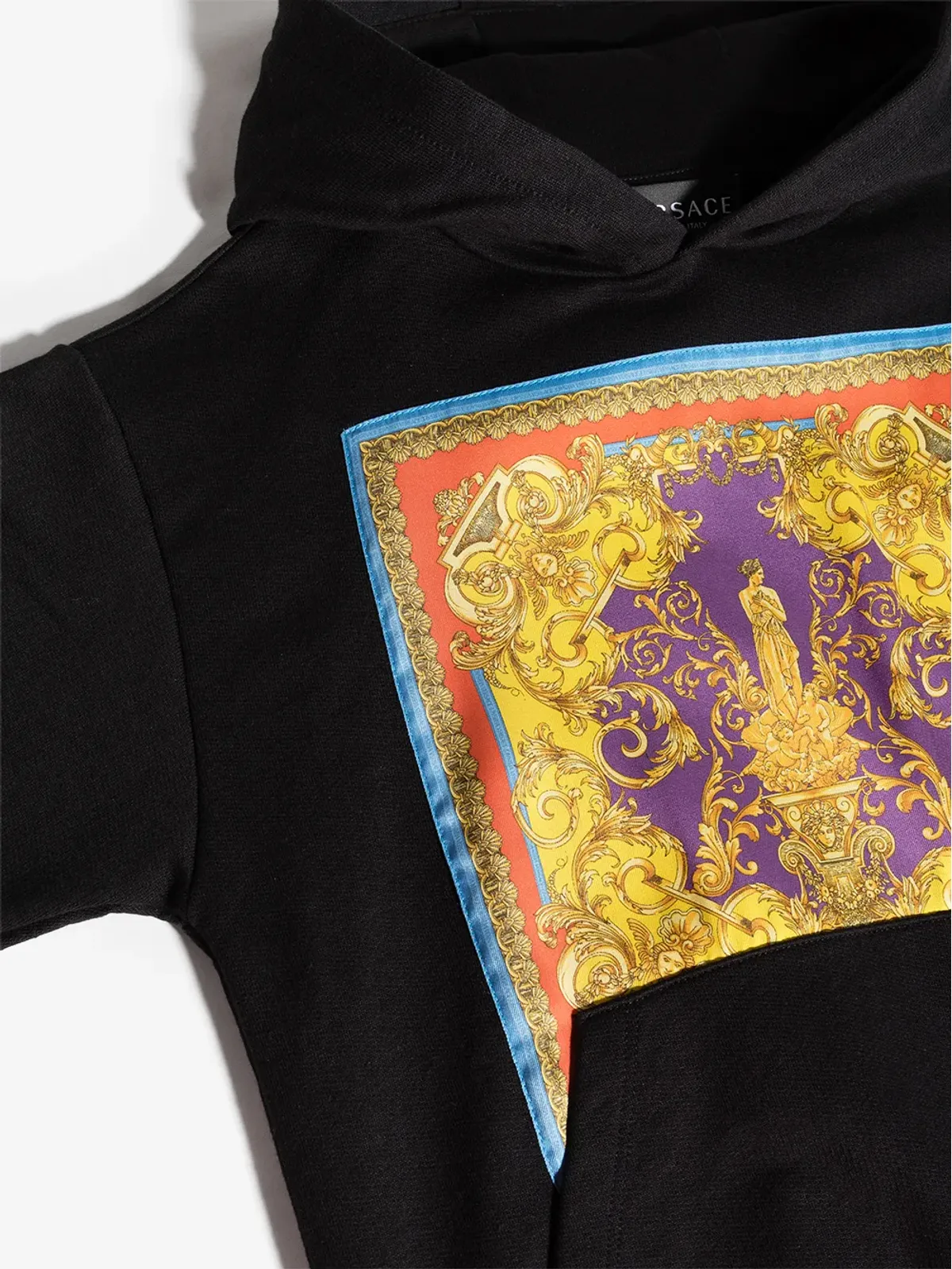 Versace Kids Barocco Goddess print hoodie - 画像3