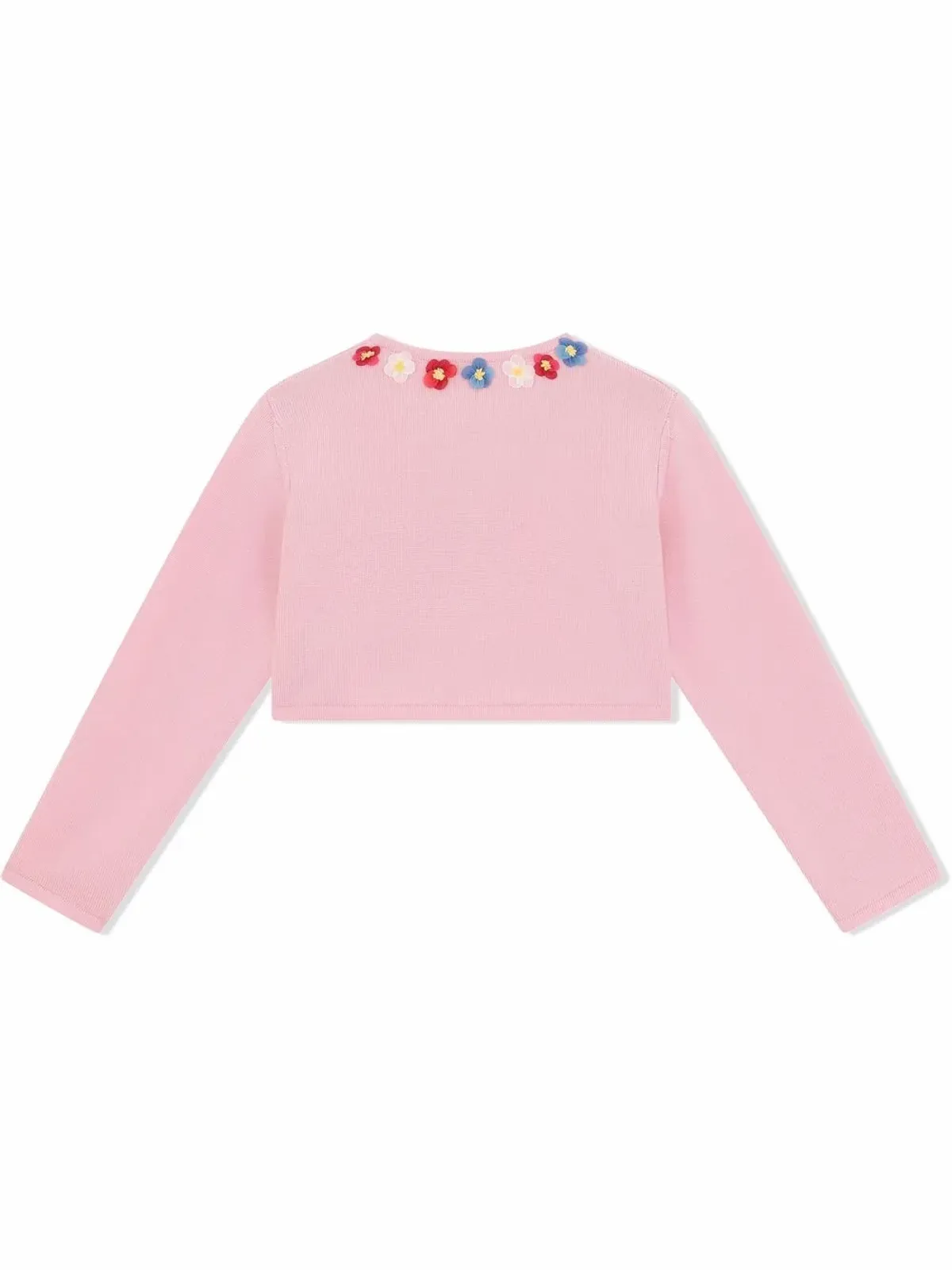 Dolce & Gabbana Kids 花柄刺繍クロップドカーディガン - 画像2