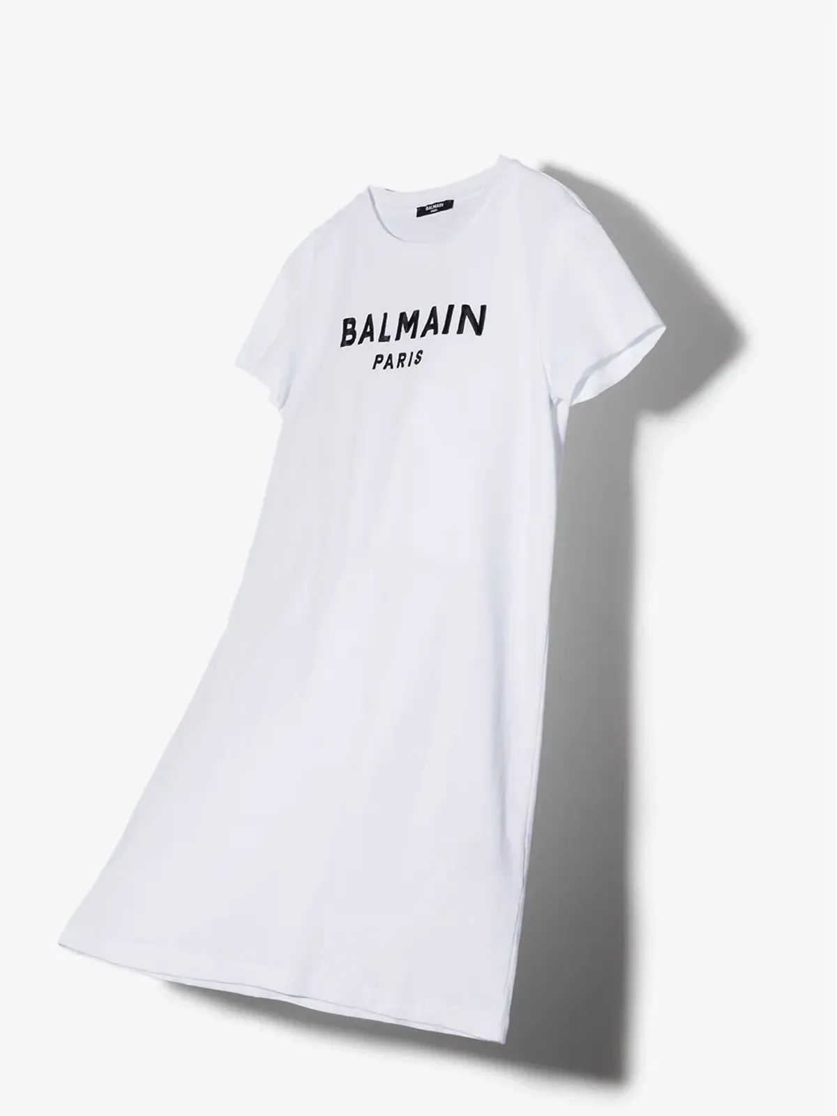 Balmain Kids TEEN ロゴプリント Tジャージドレス - ホワイト - 画像4