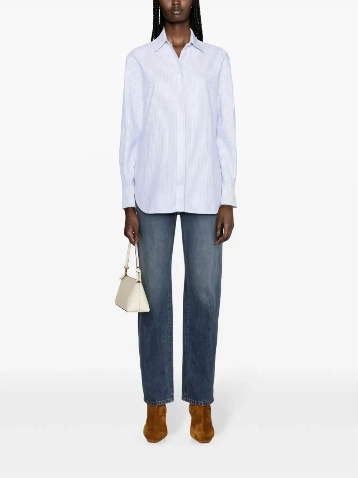 Golden Goose オックスフォードストライプシャツ ブルー - 画像2