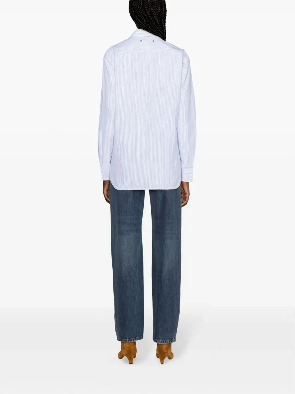 Golden Goose オックスフォードストライプシャツ ブルー - 画像4