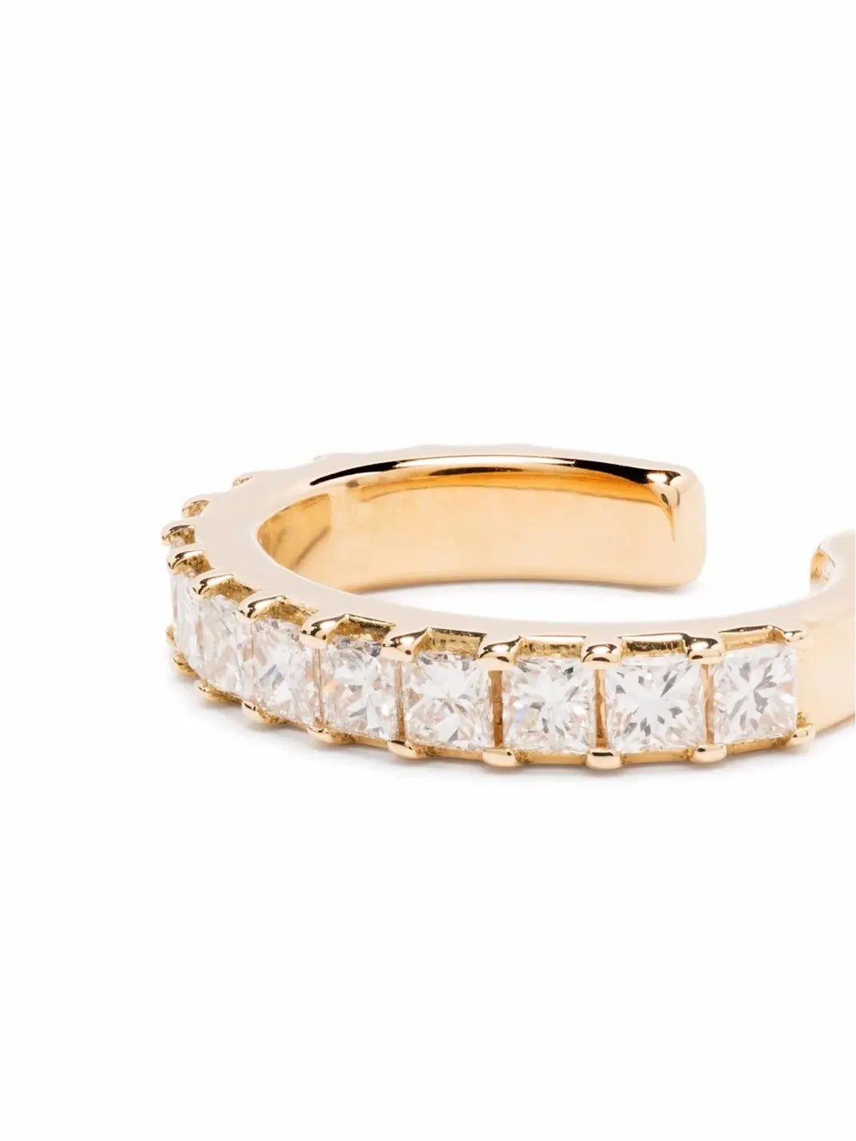 We by WHITEbIRD 18kt yellow gold Princess diamond ear cuff - 画像3