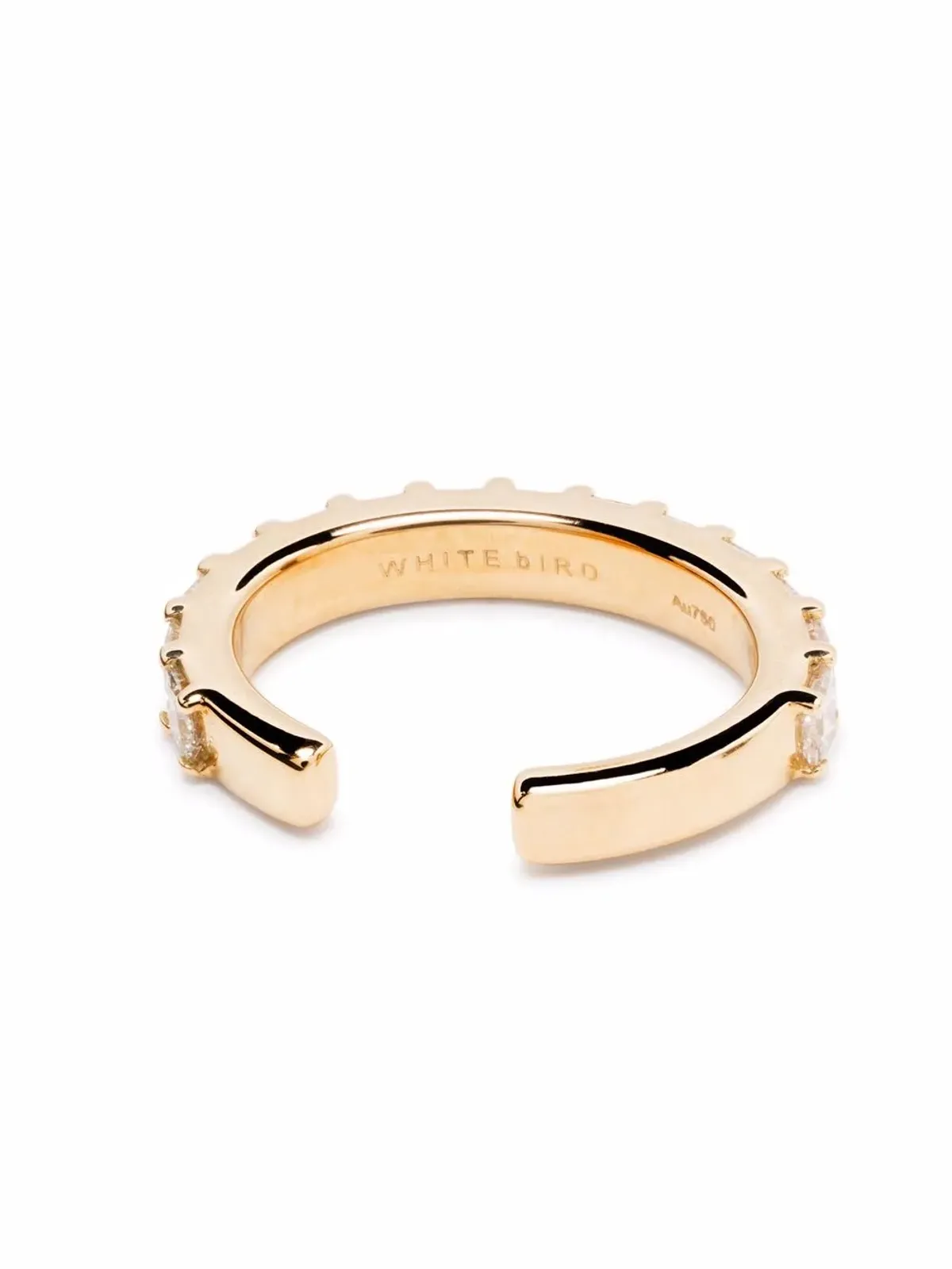 We by WHITEbIRD 18kt yellow gold Princess diamond ear cuff - 画像4