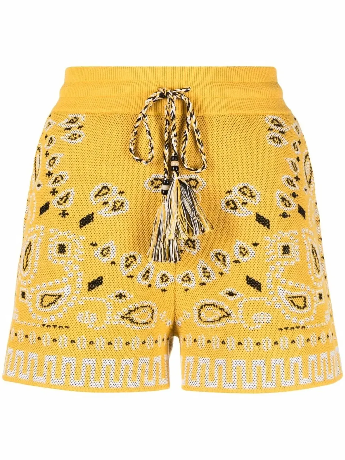Alanui ピケ・バンダナ柄ショートパンツ - Yellow - 画像1