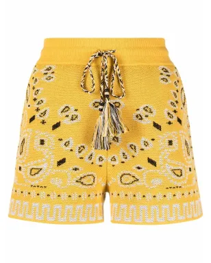 Alanui ピケ・バンダナ柄ショートパンツ - Yellow - サムネイル1
