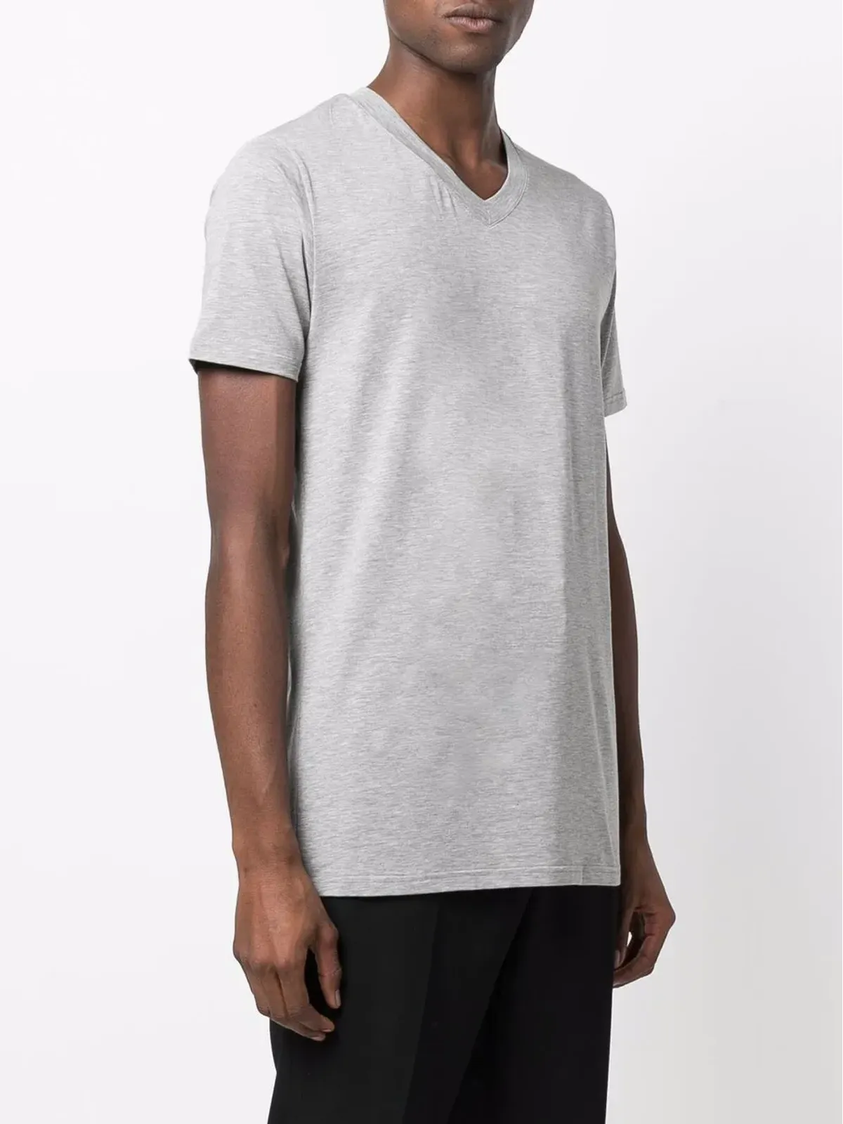 TOM FORD Vネック コットン混紡 Tシャツ - グリーン - 画像3