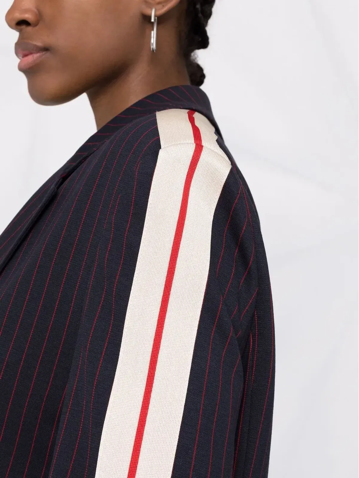 Palm Angels ストライプ柄 シングルブレスト ブレザー - 画像3