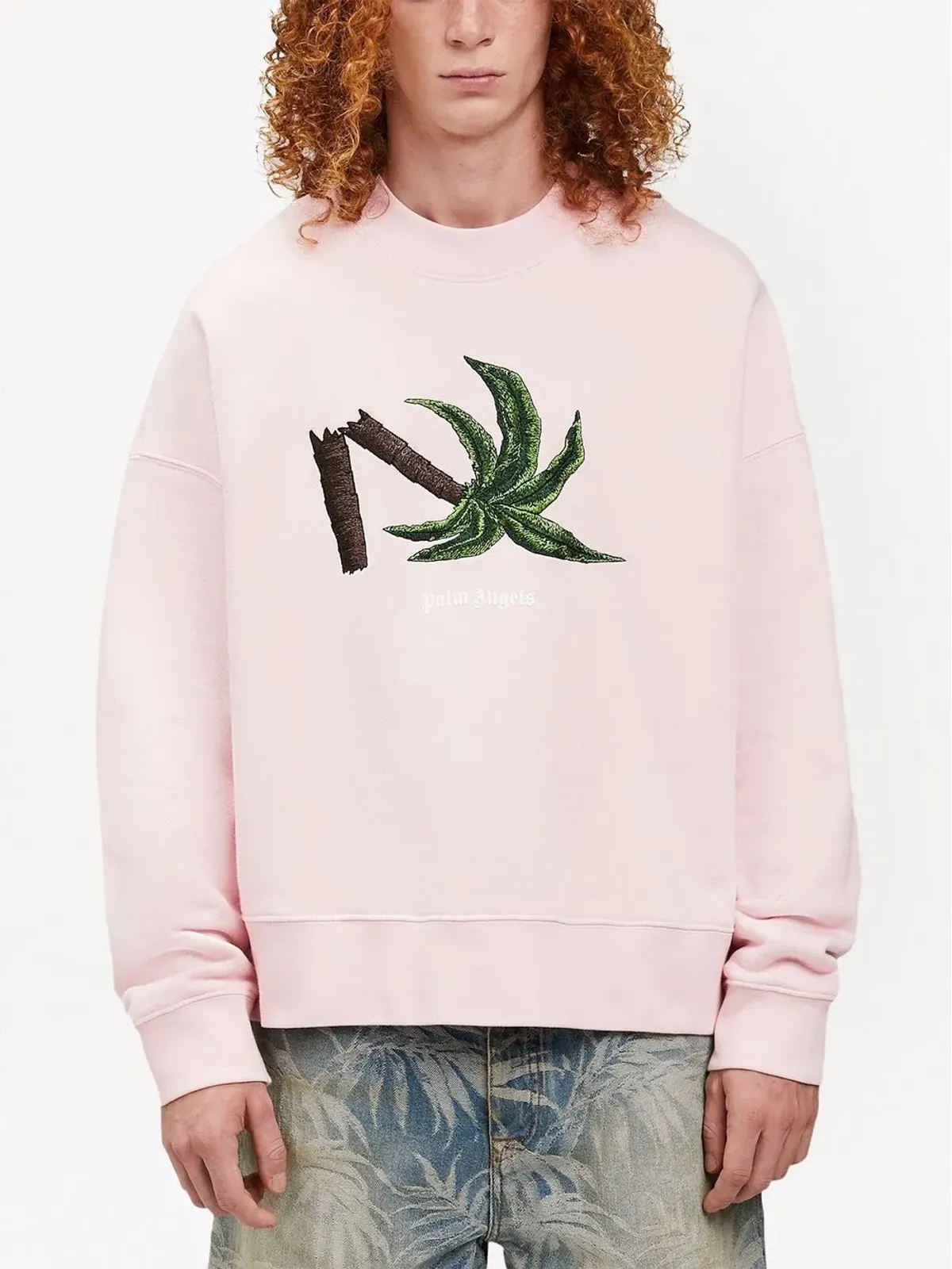 Palm Angels ブロークンパームプリントTシャツ（ピンク） - 画像3