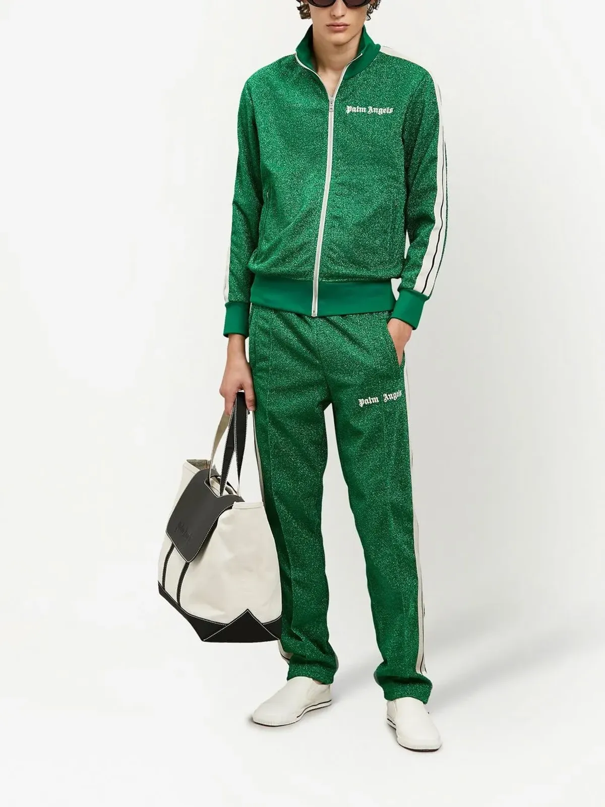 Palm Angels グリッターラメ入り トラックジャケット - 画像2