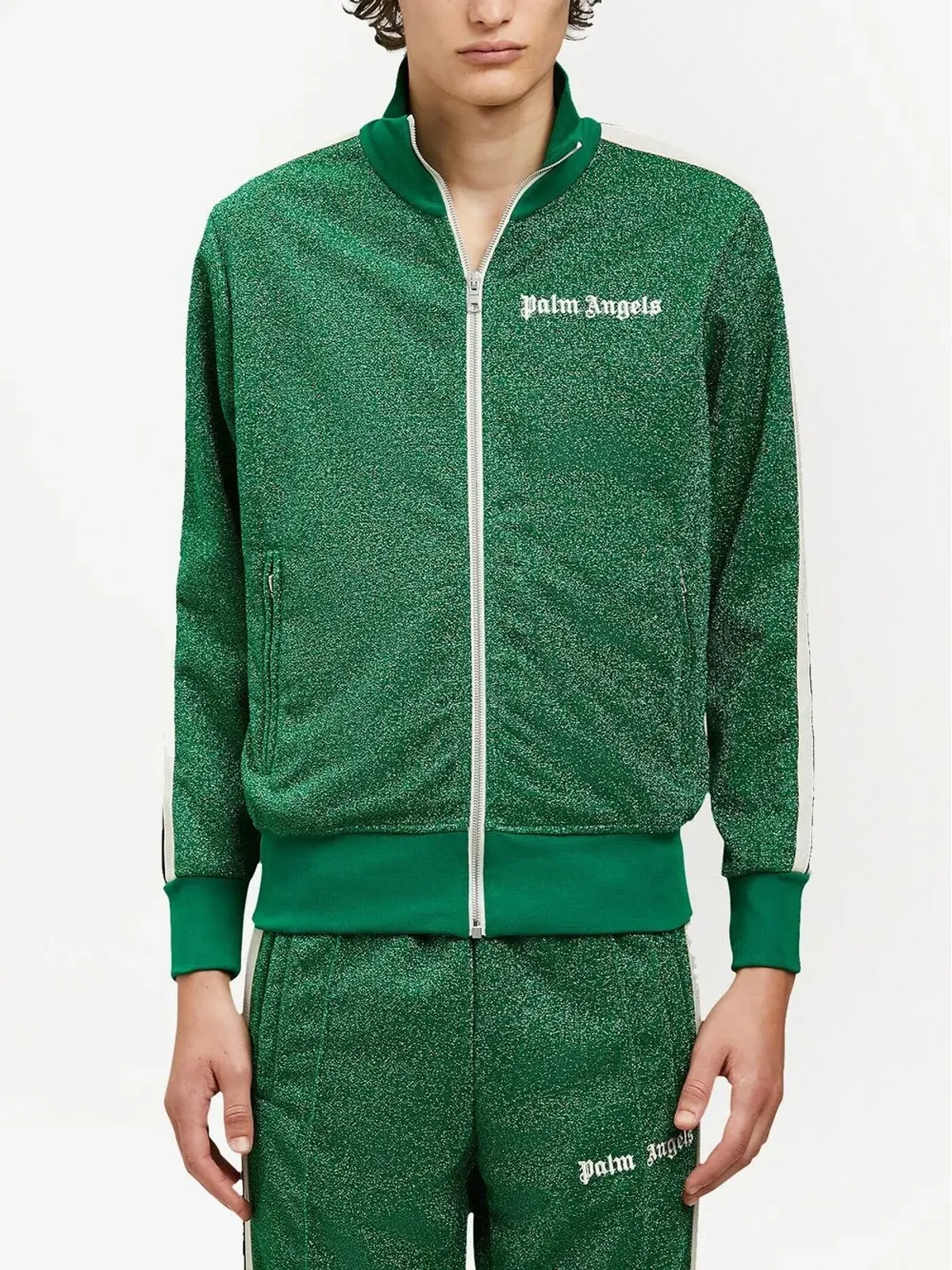 Palm Angels グリッターラメ入り トラックジャケット - 画像3