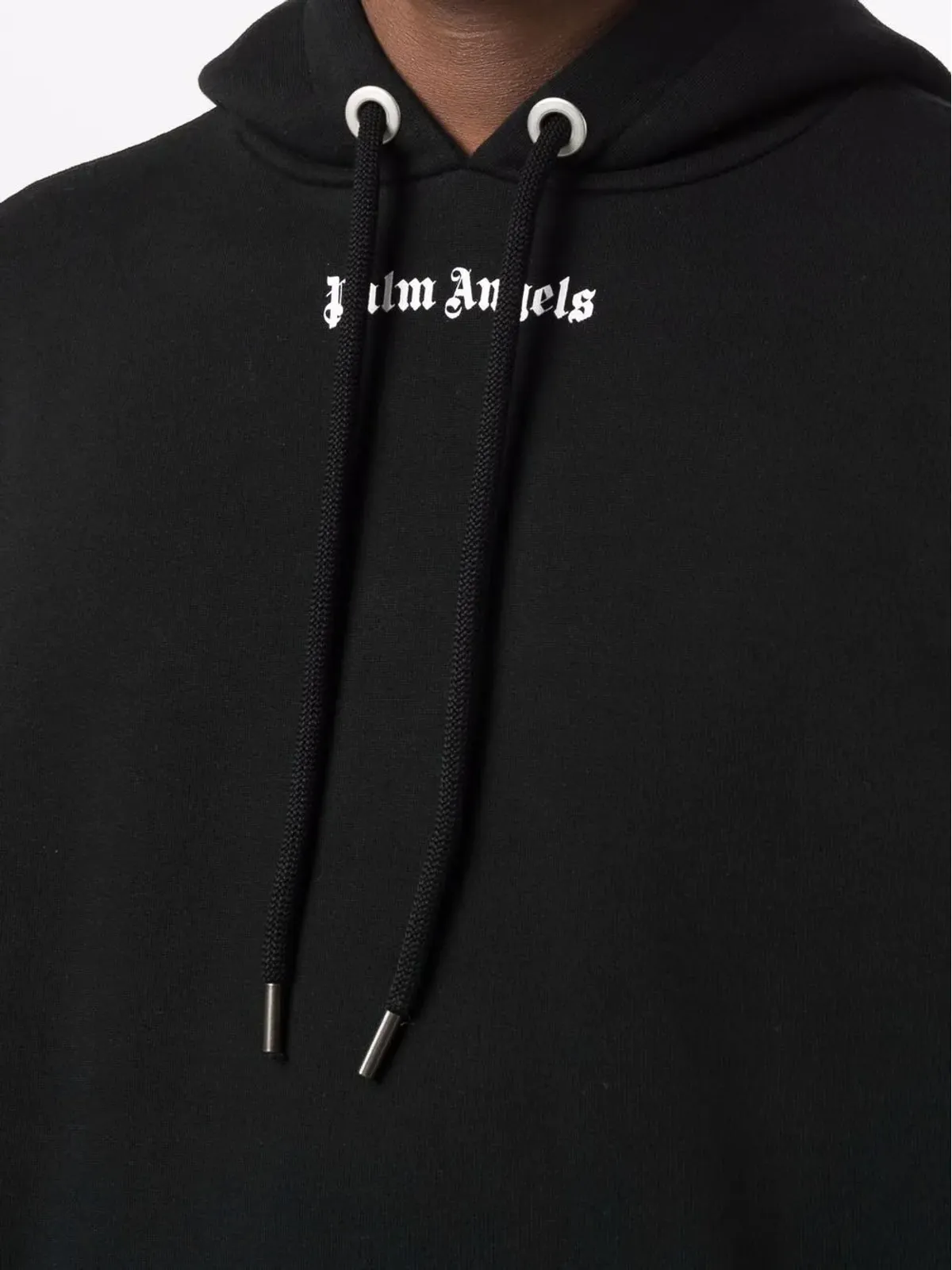 Palm Angels ロゴプリント コットン フーディ - 画像5