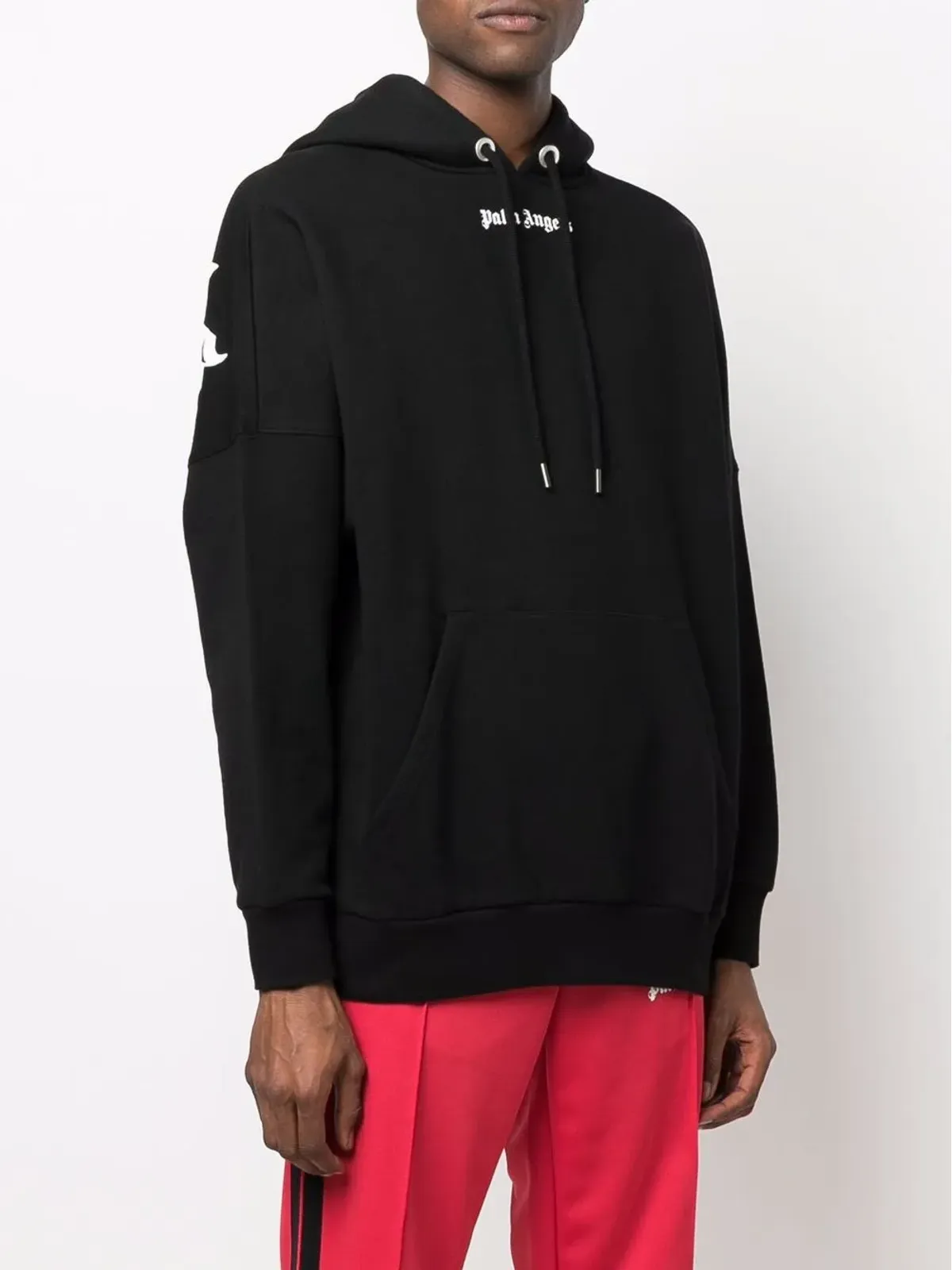 Palm Angels ロゴプリント コットン フーディ - 画像3