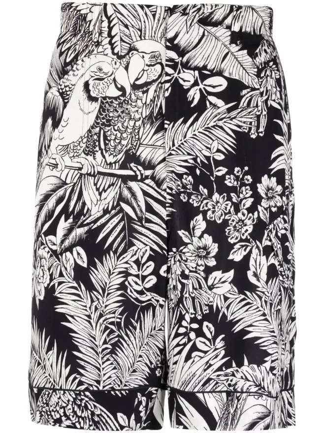 Palm Angels Palm Angels パロットプリント トラックショーツの商品画像