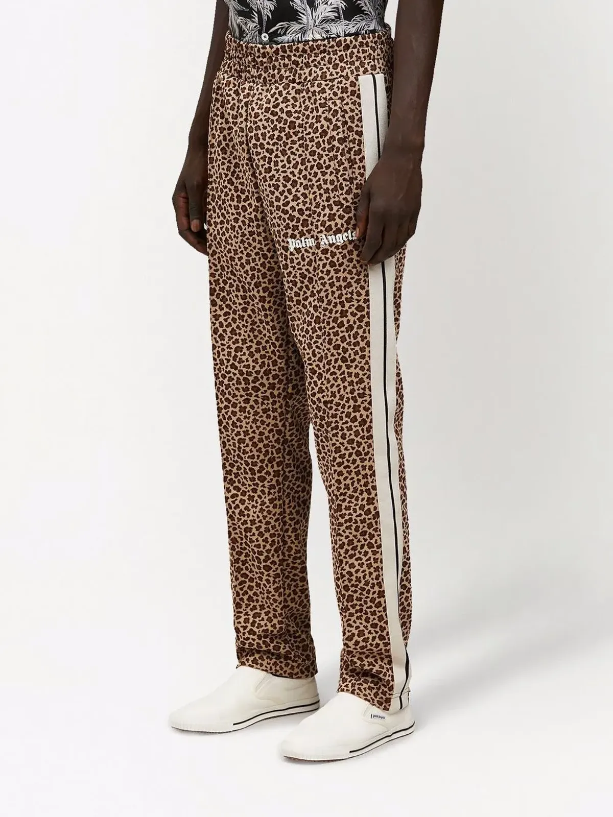 Palm Angels レオパード柄ジャカード トラックパンツ - ベージュ系 - 画像5