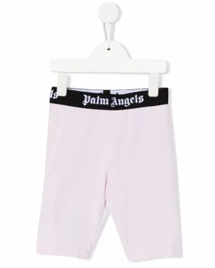 Palm Angels Kids ロゴウエストバンド サイクリングショーツ - サムネイル1