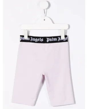 Palm Angels Kids ロゴウエストバンド サイクリングショーツ - サムネイル2