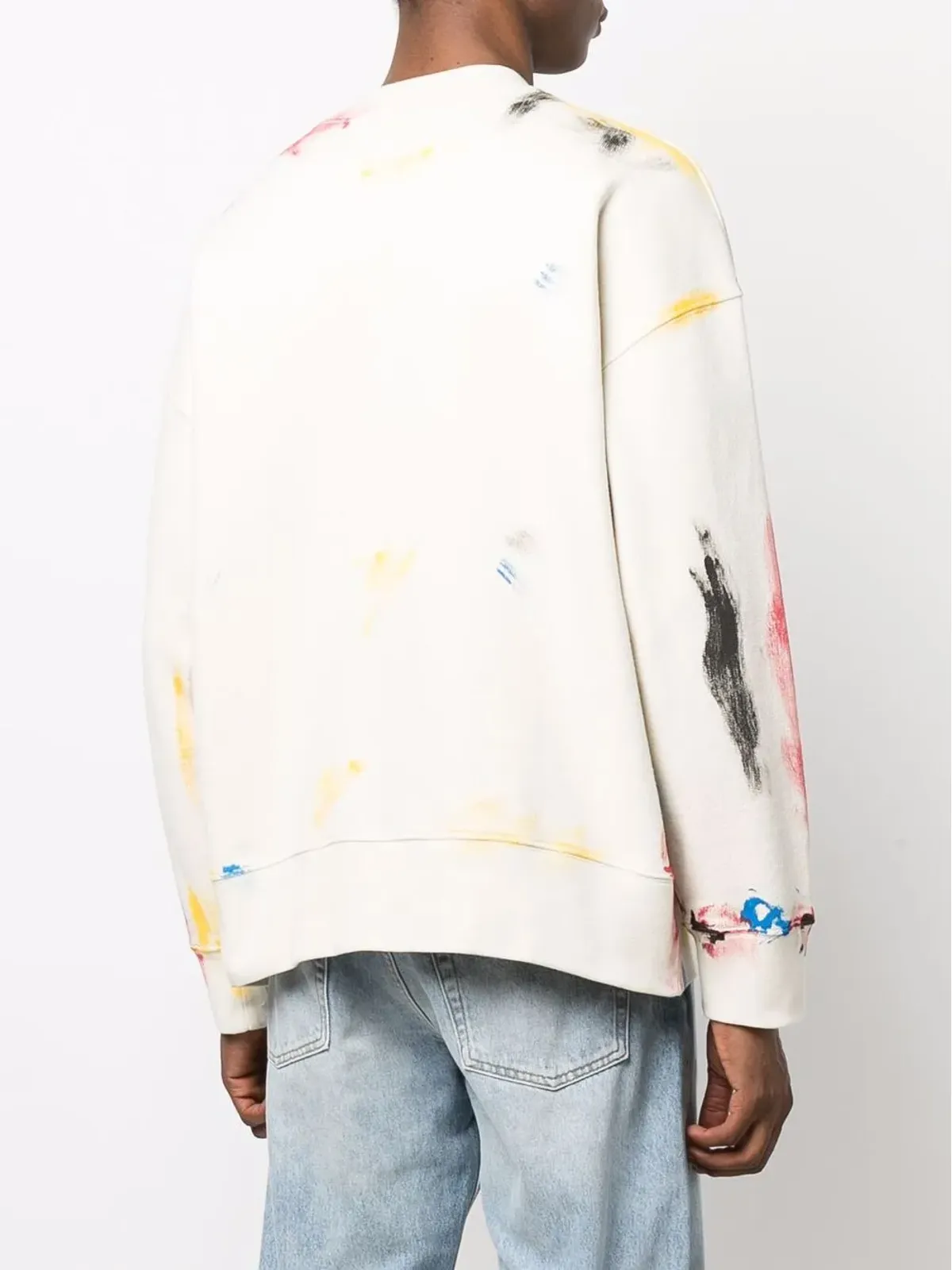 Palm Angels ペイント加工 カレッジスウェットシャツ - 画像4