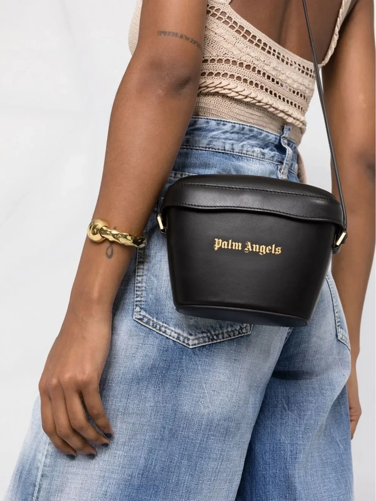 Palm Angels Padlock ロゴプリント クロスボディバッグ - 画像3