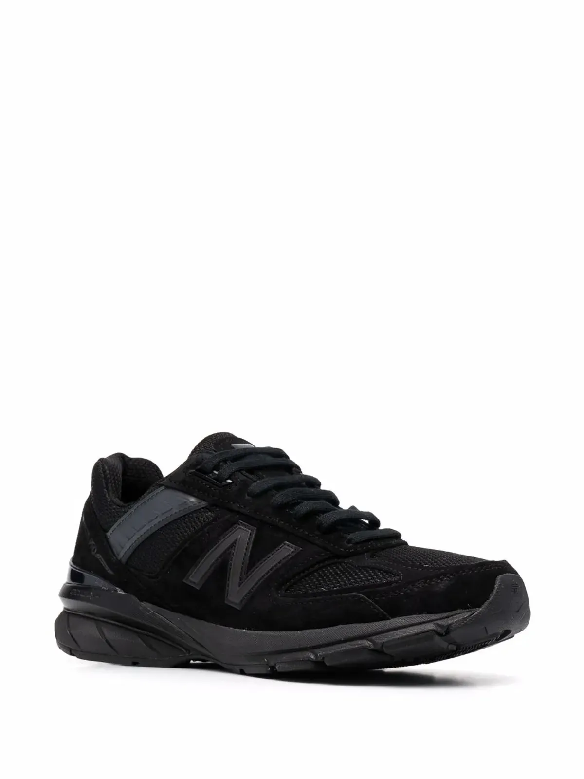 New Balance ロゴパッチ パネルド スエード スニーカー - ブラック - 画像2