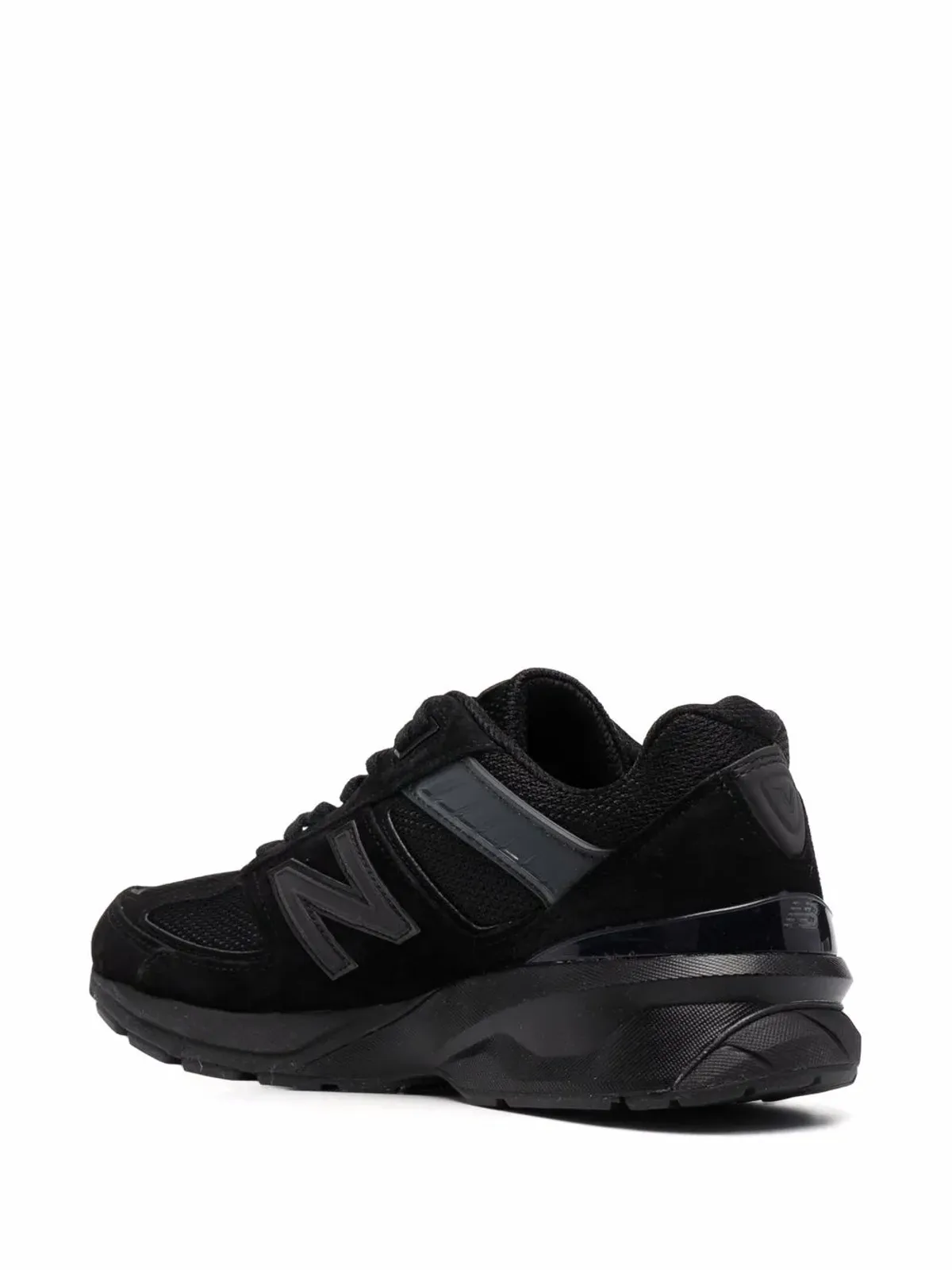 New Balance ロゴパッチ パネルド スエード スニーカー - ブラック - 画像3