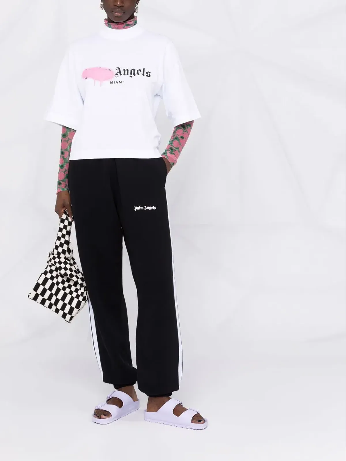 Palm Angels ロゴプリント トラックパンツ - ブラック - 画像2