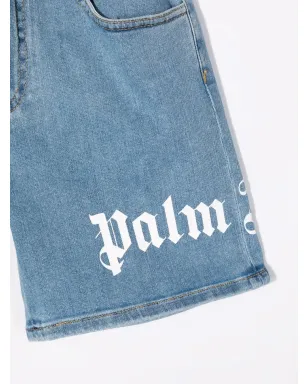Palm Angels Kids デニムショーツ（ダメージ加工） - サムネイル3