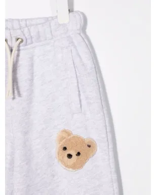 Palm Angels Kids bear motif track pants - Grey - サムネイル3
