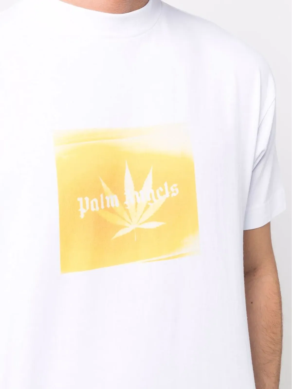 Palm Angels リーフプリント クルーネック Tシャツ - 画像5