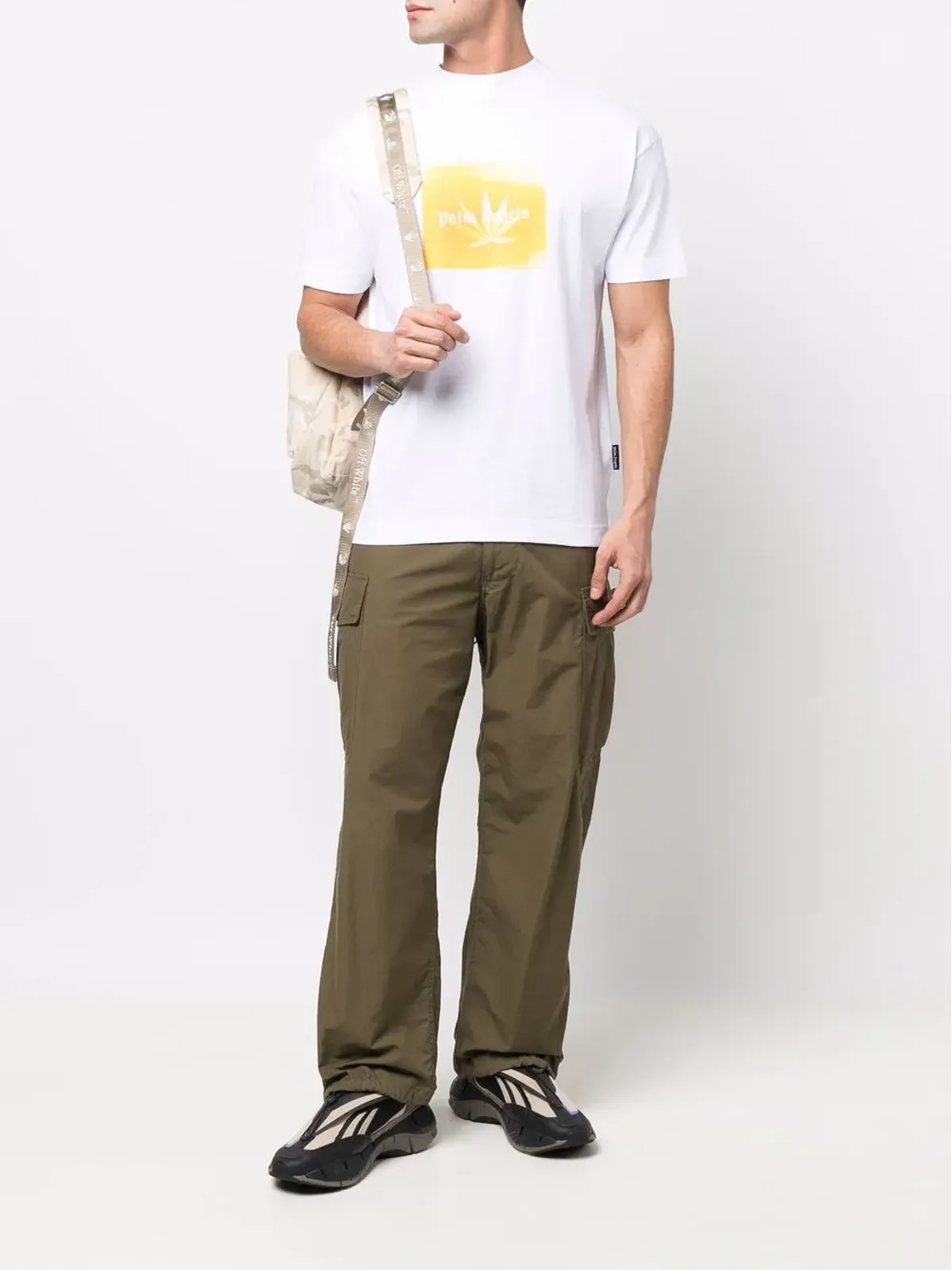 Palm Angels リーフプリント クルーネック Tシャツ - 画像2
