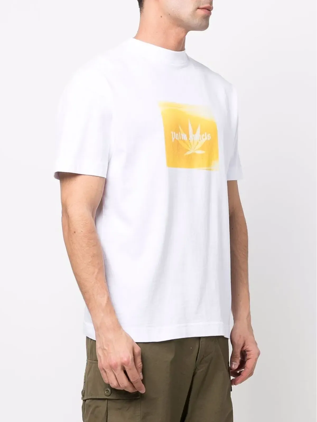 Palm Angels リーフプリント クルーネック Tシャツ - 画像3