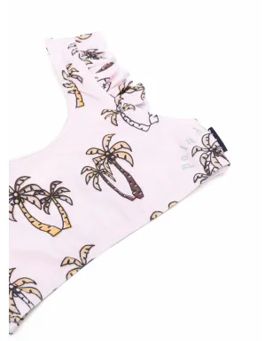 Palm Angels Kids パームツリー柄 ラッフルビキニ ピンク - サムネイル3